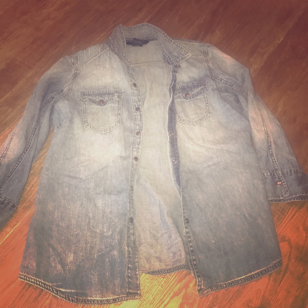 CK denim blouse size large